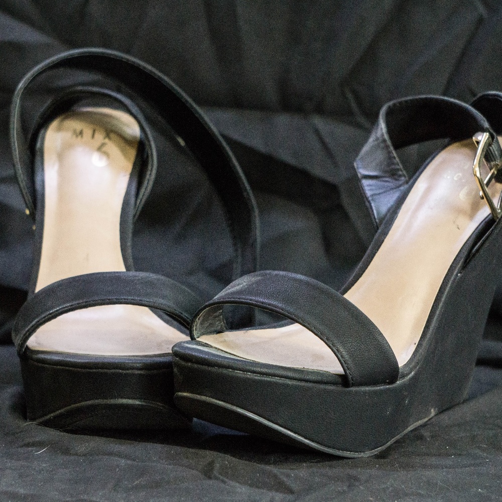 Mix No. Six Platform Wedges w/Ankle Strap